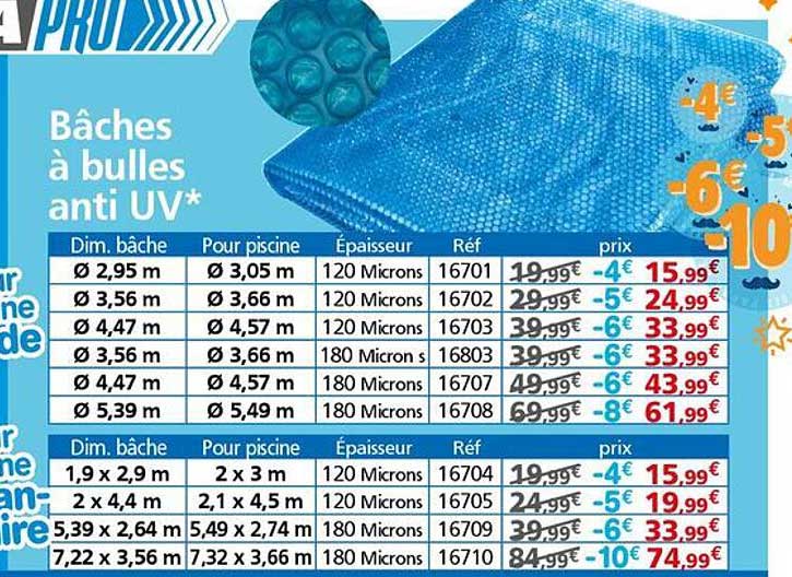 Bâches à bulles anti UV*