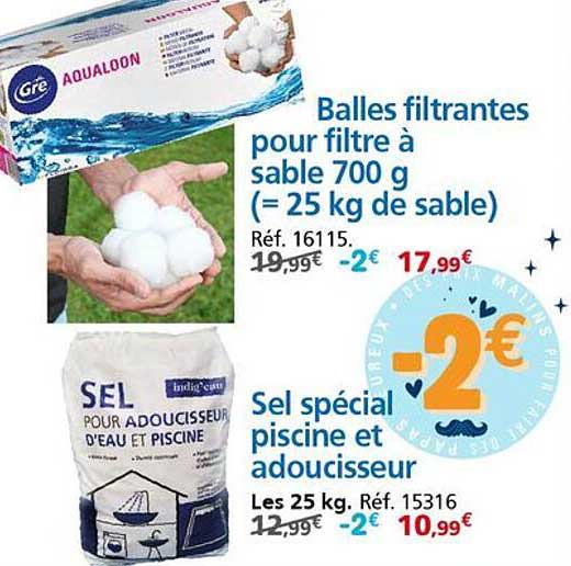 Balles filtrantes pour filtre à sable 700 g (= 25 kg de sable)