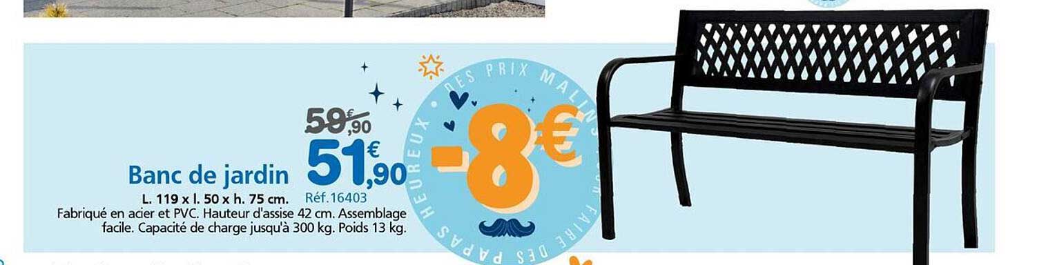Banc de jardin