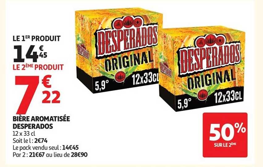 BIÈRE AROMATISÉE DESPERADOS 12 x 33 cl