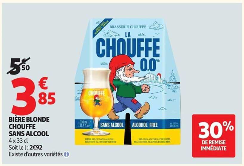 BIÈRE BLONDE CHOUFFE SANS ALCOOL 4 x 33 cl