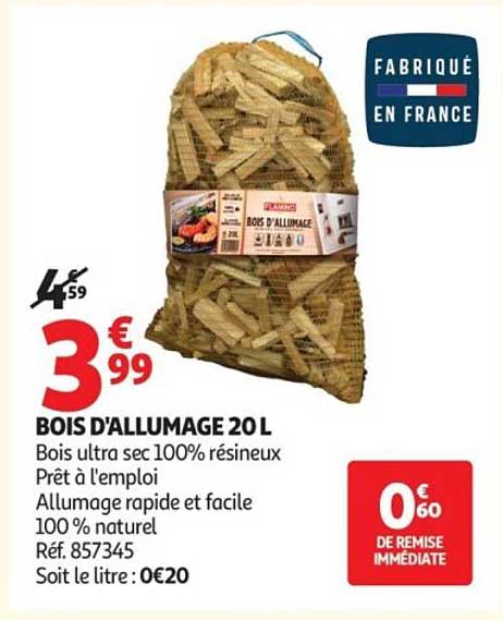 BOIS D'ALLUMAGE 20 L