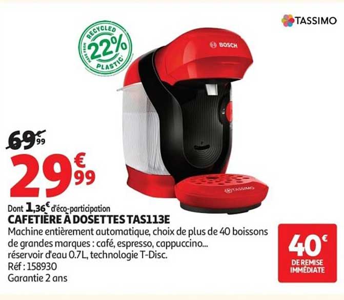CAFETIERE À DOSETTES TAS113E
