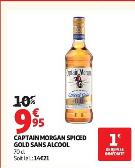 CAPTAIN MORGAN SPICED GOLD SANS ALCOOL