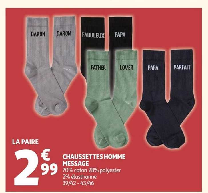 CHAUSSETTES HOMME MESSAGE