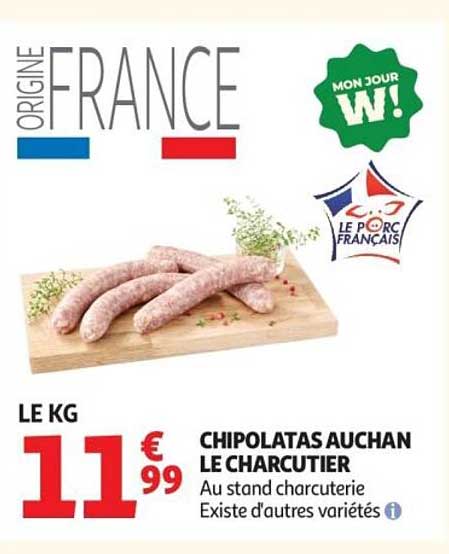 CHIPOLATAS AUCHAN LE CHARCUTIER