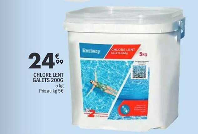 CHLORE LENT GALETS 200G 5 kg