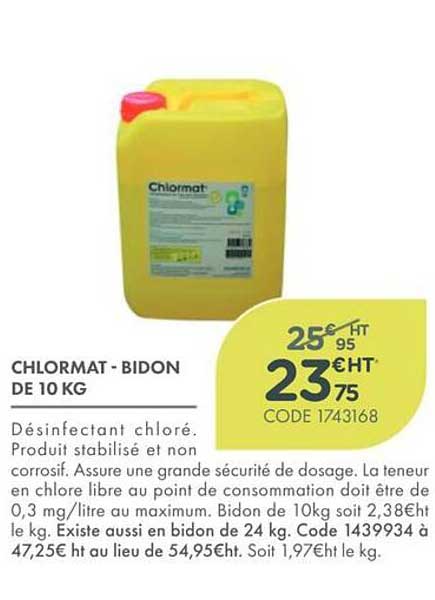 CHLORMAT - BIDON DE 10 KG