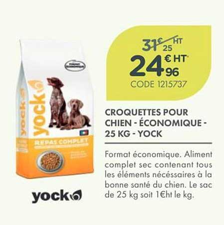 CROQUETTES POUR CHIEN - ÉCONOMIQUE - 25 KG - YOCK