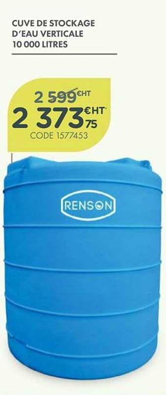CUVE DE STOCKAGE D'EAU VERTICALE 10 000 LITRES