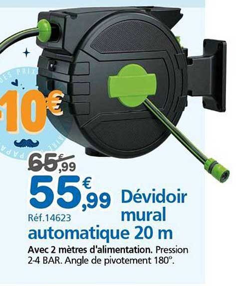Dévidoir mural automatique 20 m