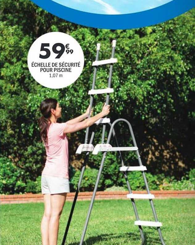ÉCHELLE DE SÉCURITÉ POUR PISCINE 1,07 m