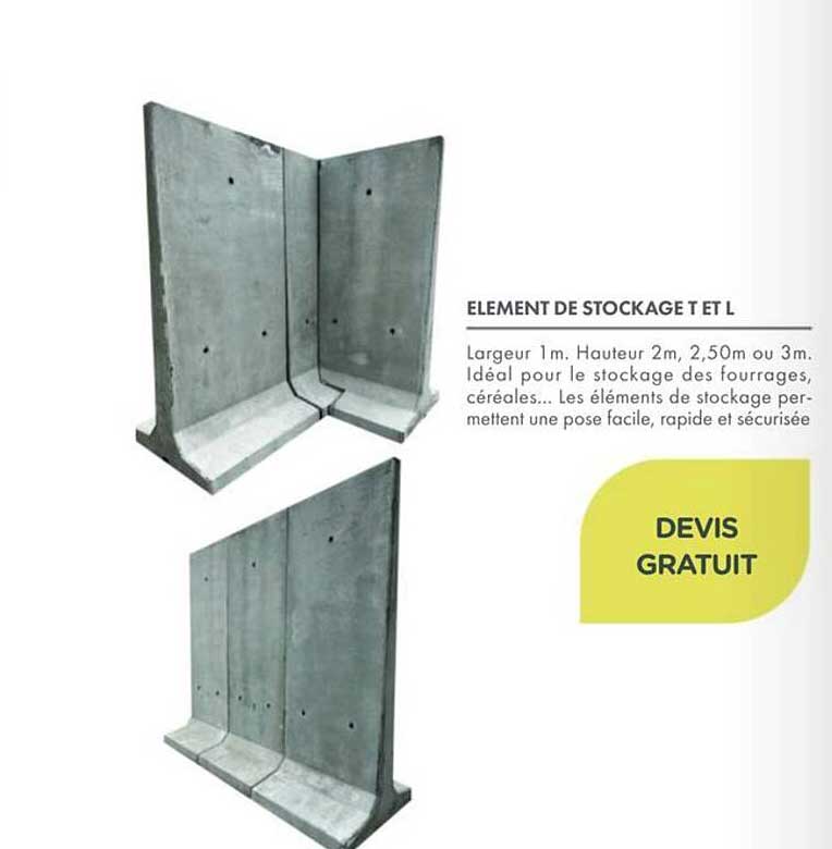 ELEMENT DE STOCKAGE T ET L
