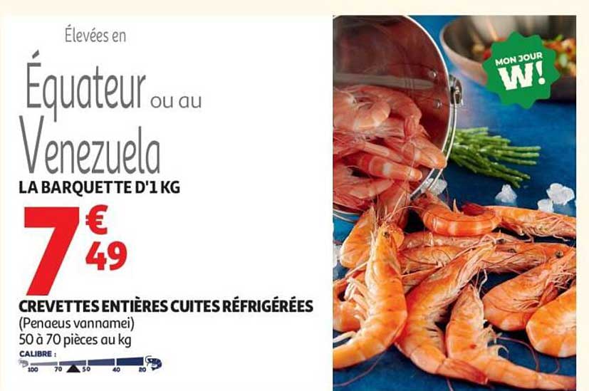 Élevées en Équateur ou au Venezuela LA BARQUETTE D'1 KG