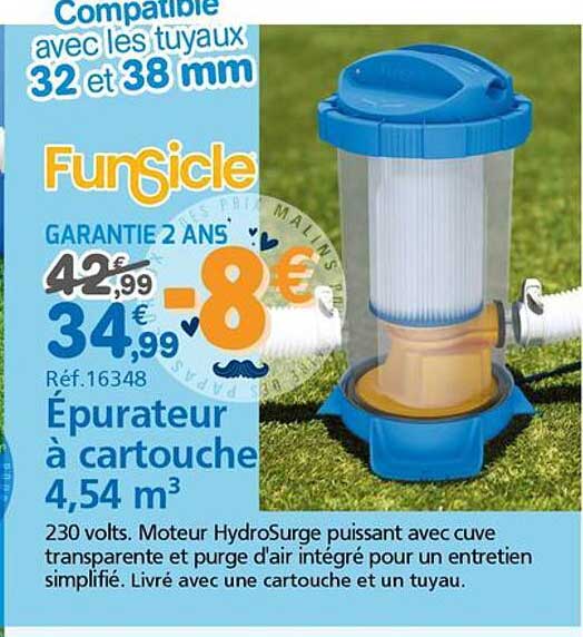 Épurateur à cartouche 4,54 m³