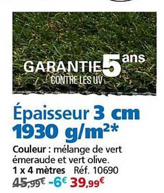 GARANTIE 5 ans CONTRE LES UV