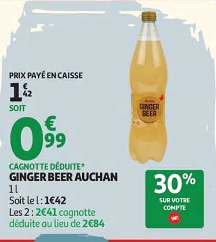 GINGER BEER AUCHAN 1l