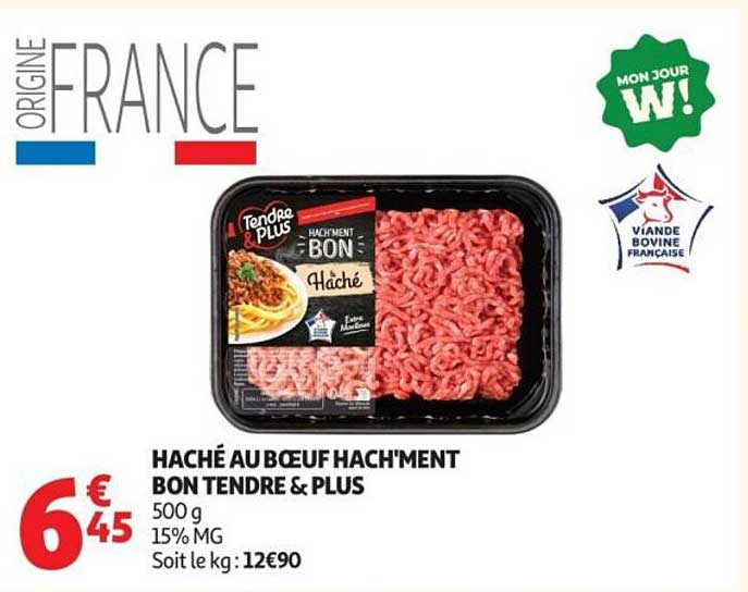 HACHÉ AU BŒUF HACH'MENT BON TENDRE & PLUS