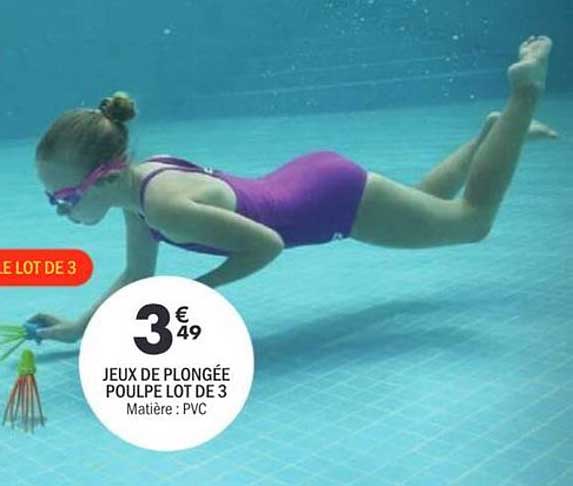 JEUX DE PLONGÉE POULPE LOT DE 3 Matière : PVC