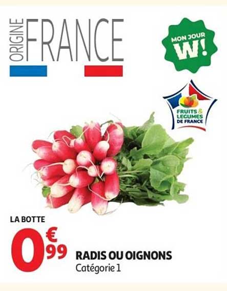 LA BOTTE RADIS OU OIGNONS Catégorie 1