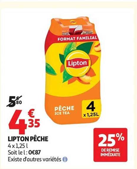 LIPTON PÊCHE 4 x 1,25 l