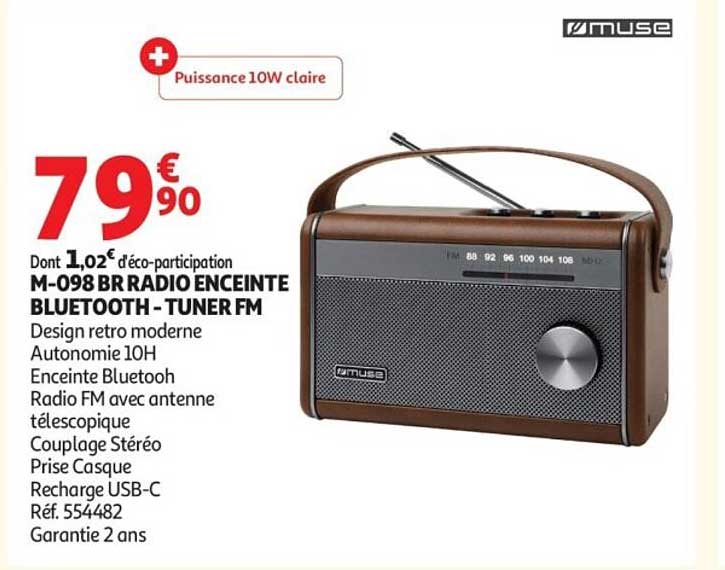 M-098 BR RADIO ENCEINTE BLUETOOTH - TUNER FM
