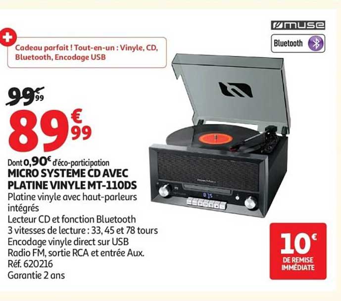 MICRO SYSTEME CD AVEC PLATINE VINYLE MT-110DS