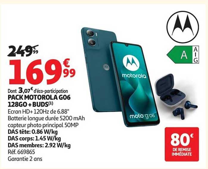 PACK MOTOROLA G06 128GO + BUDS(1)