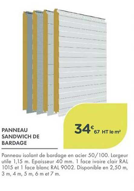 PANNEAU SANDWICH DE BARDAGE