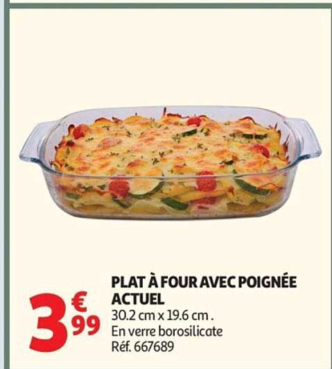 PLAT À FOUR AVEC POIGNÉE ACTUEL