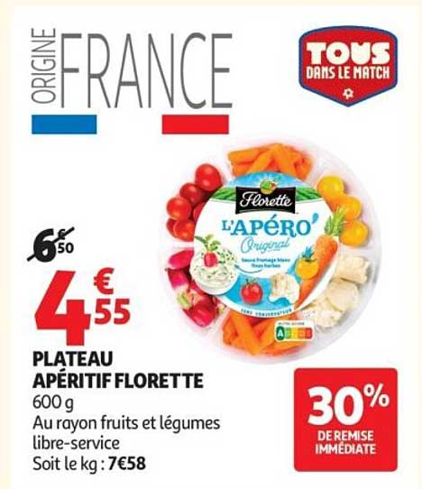 PLATEAU APÉRITIF FLORETTE 600 g