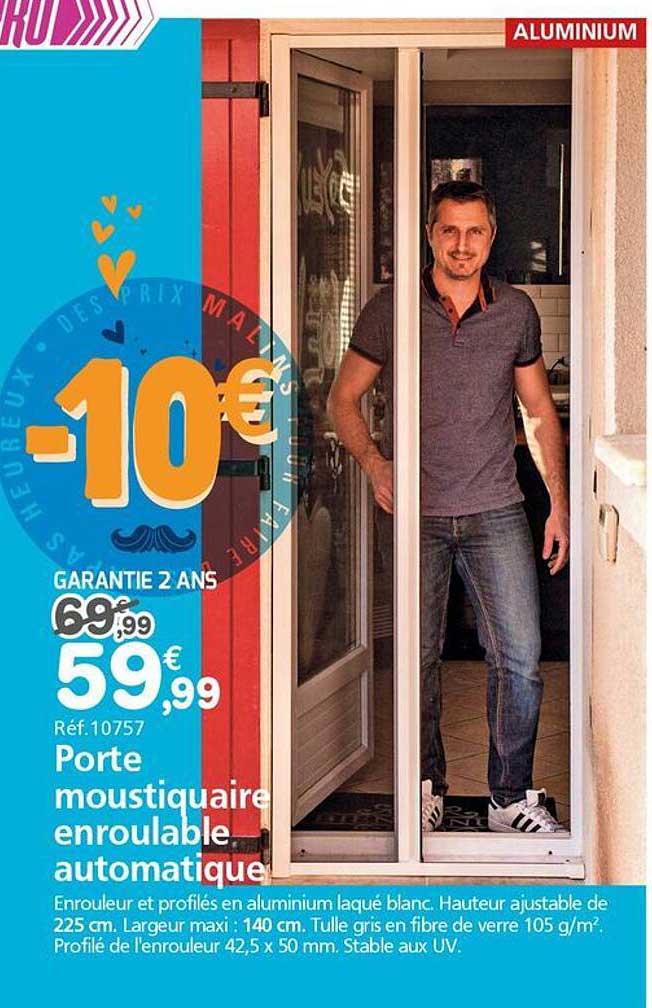 Porte moustiquaire enroulable automatique