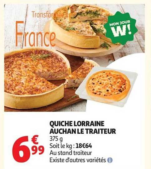 QUICHE LORRAINE AUCHAN LE TRAITEUR