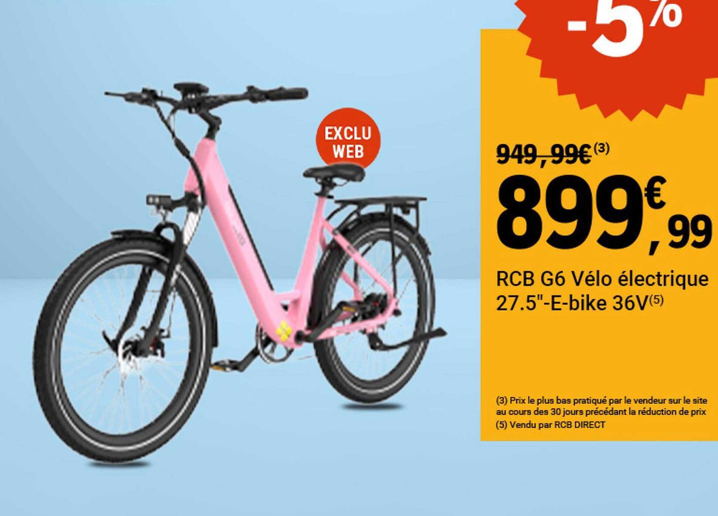 RCB G6 Vélo électrique 27.5''-E-bike 36V