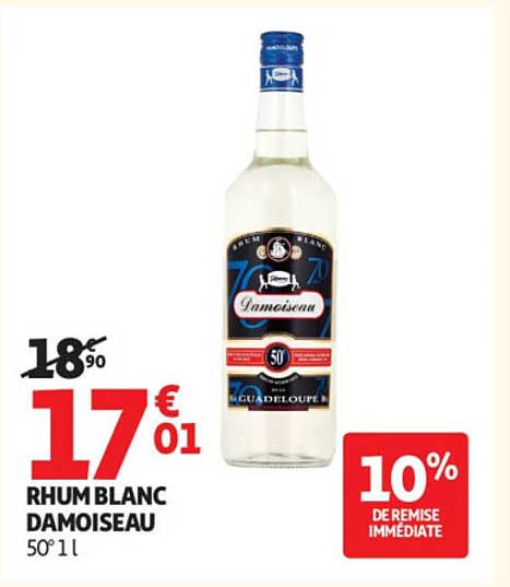 RHUM BLANC DAMOISEAU 50° 1l