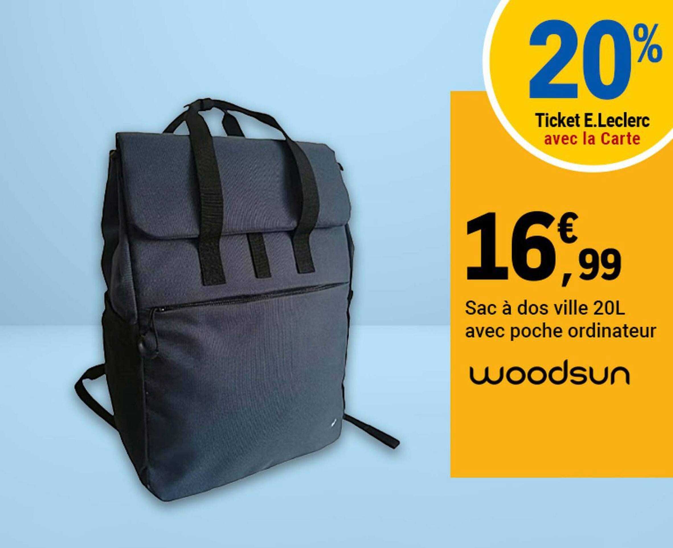 Sac à dos ville 20L avec poche ordinateur