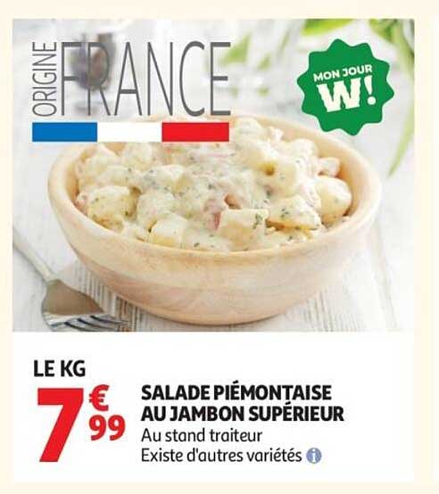 SALADE PIÉMONTAISE AU JAMBON SUPÉRIEUR