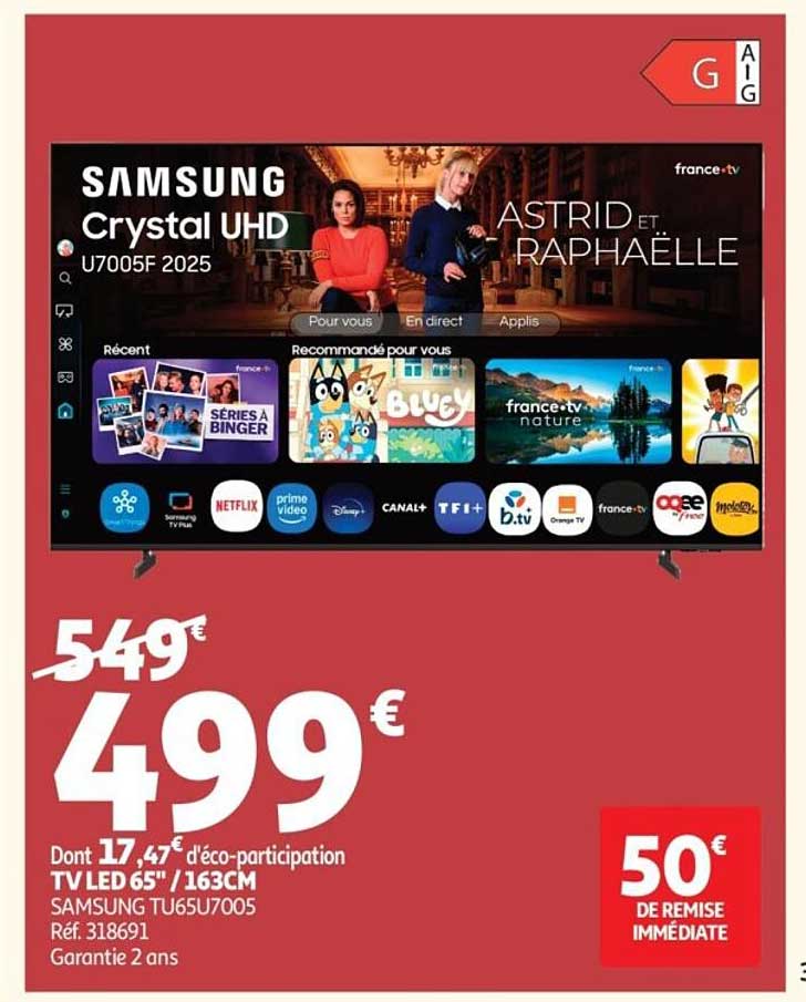 Samsung Crystal UHD U7005F 2025