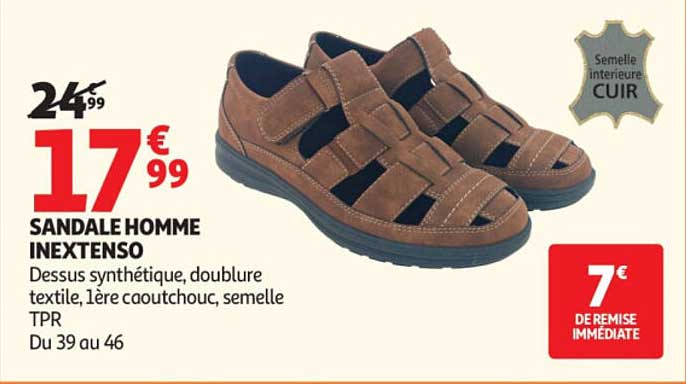 SANDALE HOMME INEXTENSO
