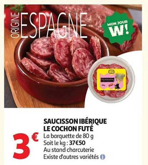 SAUCISSON IBÉRIQUE LE COCHON FUTÉ