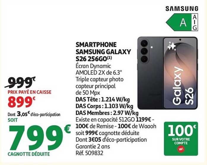 SMARTPHONE SAMSUNG GALAXY S26 256GO