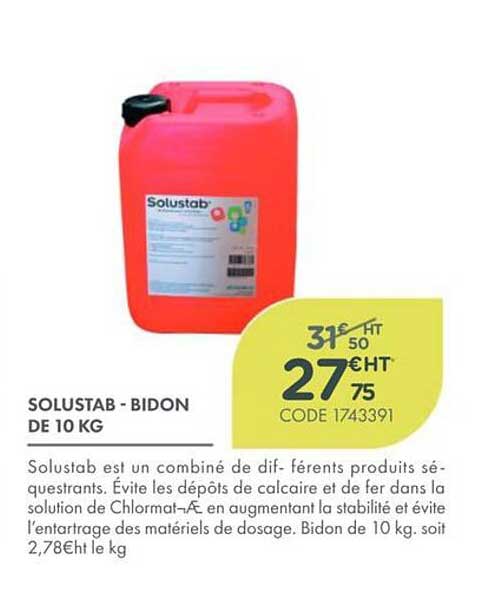 SOLUSTAB - BIDON DE 10 KG