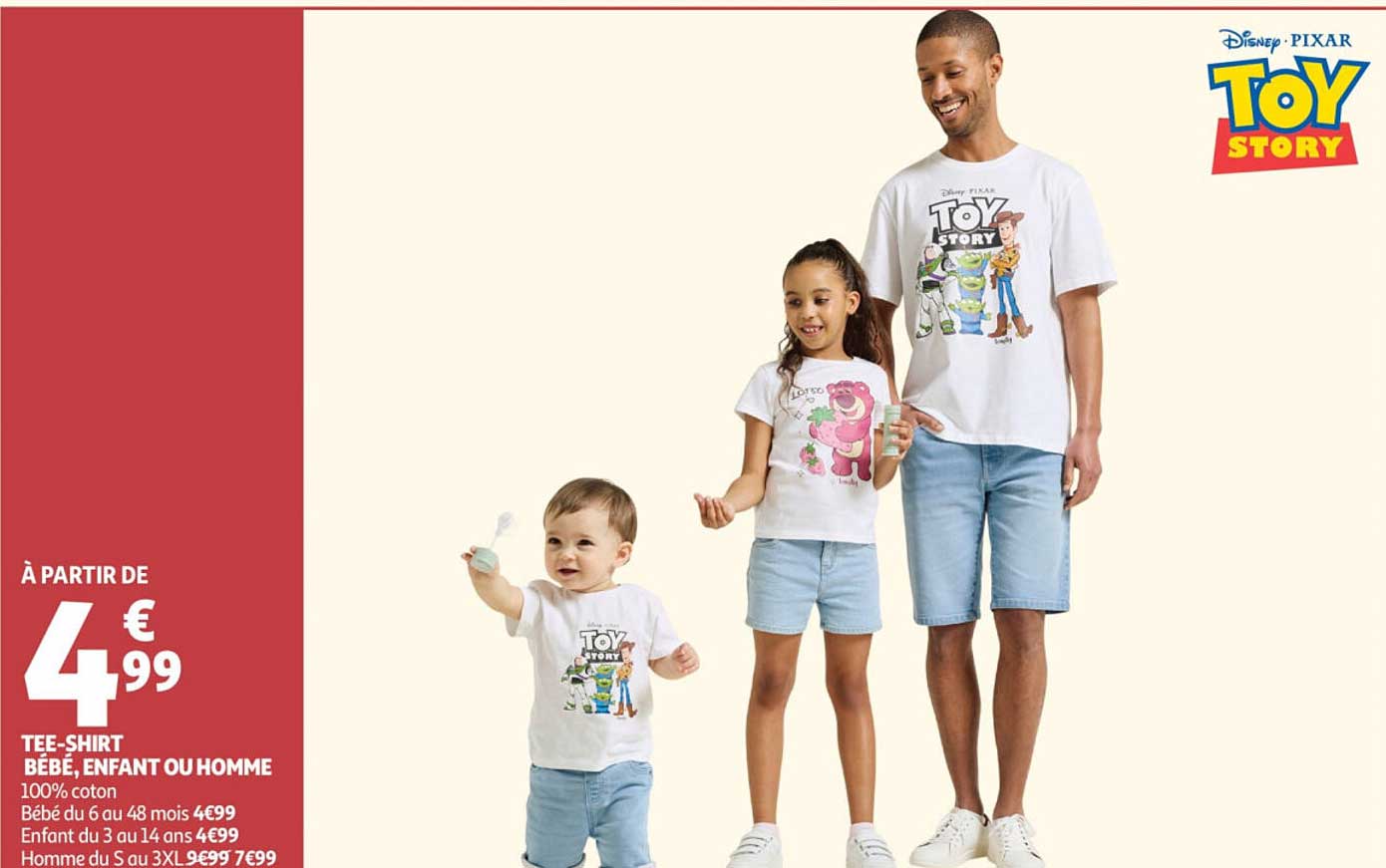 TEE-SHIRT BÉBÉ, ENFANT OU HOMME 100% coton