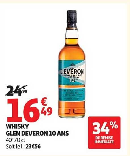 WHISKY GLEN DEVERON 10 ANS