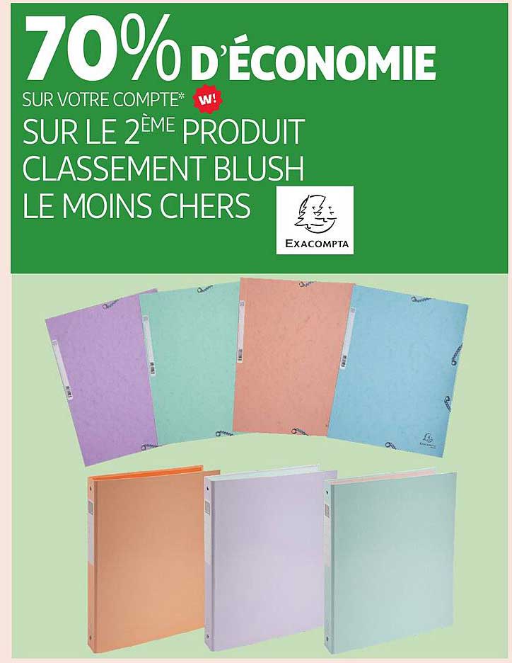 70% d'économie sur votre compte* sur le 2ème produit classement blush le moins chers