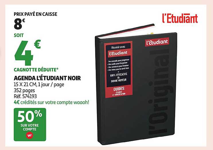 AGENDA L'ÉTUDIANT NOIR