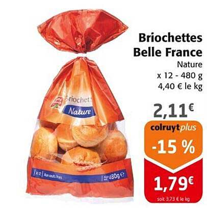 Brioches Belle France Nature x 12 - 480 g