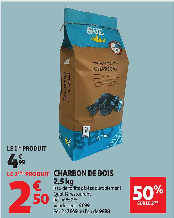 CHARBON DE BOIS 2,5 kg