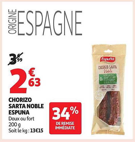 CHORIZO SARTA NOBLE ESPUNA