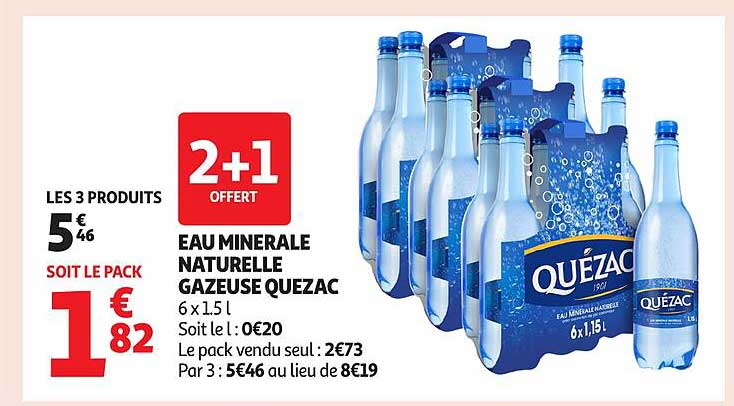 EAU MINERALE NATURELLE GAZEUSE QUEZAC